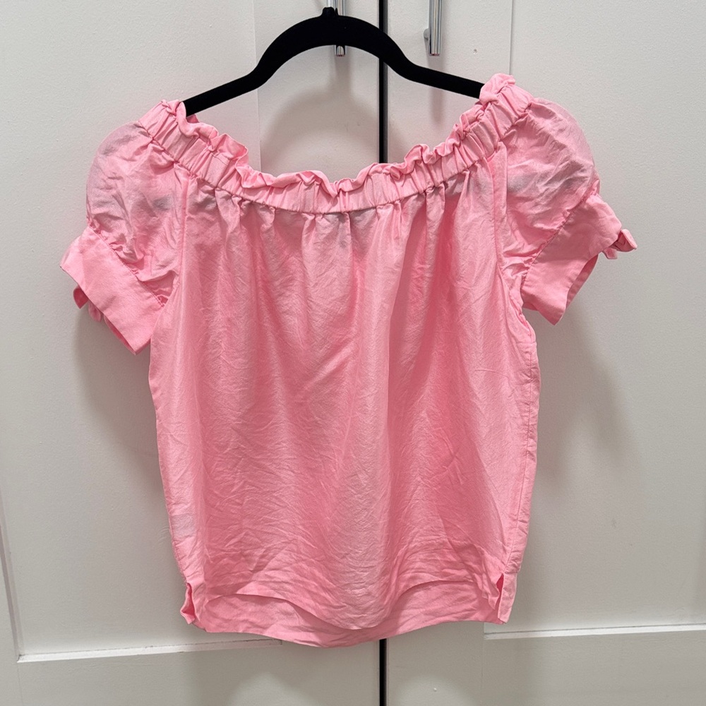 Pink Ruffled Women's Top - Picture 3 of 3